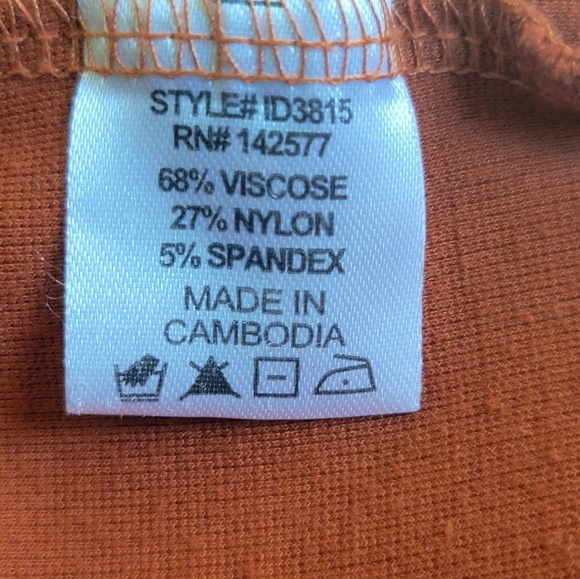 Spaghetti strap dress in small.. burnt orange.  Made by Iris - Picture 6 of 8